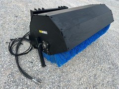 PROWORKS 72″ Hydraulic Angle Broom Skid Steer Attachment Half Poly Wire Brush