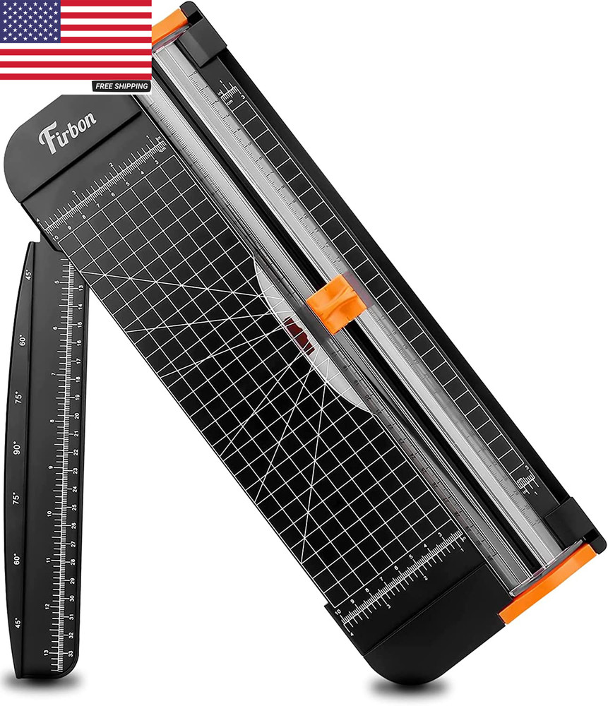 A4 Paper Cutter 12 Inch Titanium Blade Guillotine Trimmer with Automatic Safety