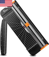A4 Paper Cutter 12 Inch Titanium Blade Guillotine Trimmer with Automatic Safety