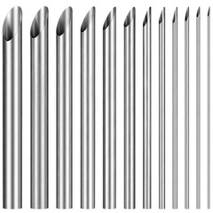 12 Pcs Stainless Steel Clay Hole Punch Tools Silver Circular Pottery Cutters