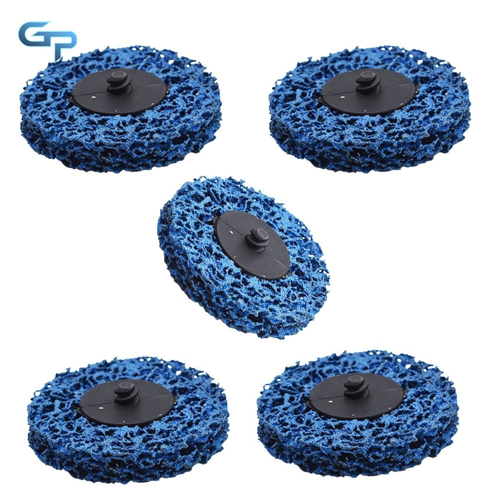 5 Pieces Blue 3″ Quick Change Easy Strip & Clean Discs For Paint Rust New