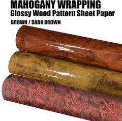 Mahogany Vinyl Wrap -Self Adhesive Film 12 x 60 Inch Glossy Wood Grain Decal …
