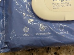 Because Flushable Wipes Alcohol Free 48 Wipes