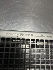 AESCULAP FK881R Stainless Steel Sterilization Basket w/ Lid Instrument Tray