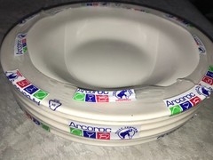 NOS Rare SET of 6 ARCOROC Off-White HOTELIERE 11¼”Diam Large Rim PASTA Soup BOWL