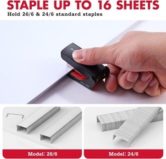 Arrow 2PCS Mini Staplers with Staples 16 Sheets Capacity for Daily Office School