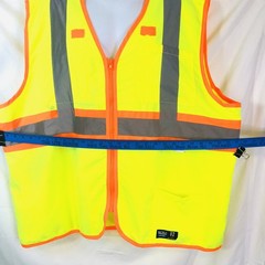 Walls Men’s 2XL Premium ANSI 2 High Visibility 3MSafety Zip-Up Vest w/ Pockets