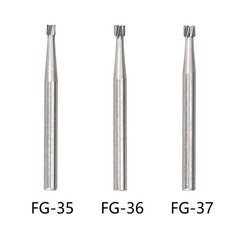 10Pc Dental Tungsten Carbide Inverted Cone FG-35/36/37 Burr High Speed Handpiece