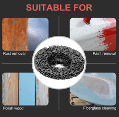 10PCS 4″ x5/8″ Poly Strip Clean Disc Easy Paint Stripping Rust Removal For Metal