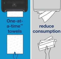 Tork 290089 Universal Matic Hand Towel Roll H1 White 1-Ply 700 FT 6 Rolls