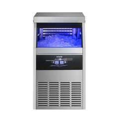 VEVOR Commercial Ice Maker 130 lbs/24h Ice Machine 30 lbs Storage Bar Restaurant