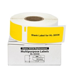 Lot 1-100 DYMO 30336 YELLOW (1″ x 2-1/8″) Thermal Labels – 500 Labels Per Roll