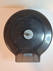 Complete Jumbo Commercial Toilet Paper Dispenser Wall Mount ABS Black 11-inch