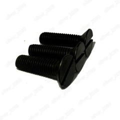 Black 304 Stainless Steel Slotted Countersunk Flat Head Screws M1.6 M2 M3 M4 M5