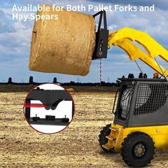 45″ 2500LBS Capcity Pallet Fork Frame Attachment for Kubota Bobcat Skid Steer US