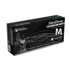 Ultra Black Nitrile Gloves Innovative Healthcare 187200 Nitriderm Medium 100/Pk