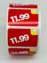 4 Rolls of 1000 1.5×1 $11.99 Product Price Point Red & Yellow Labels Stickers