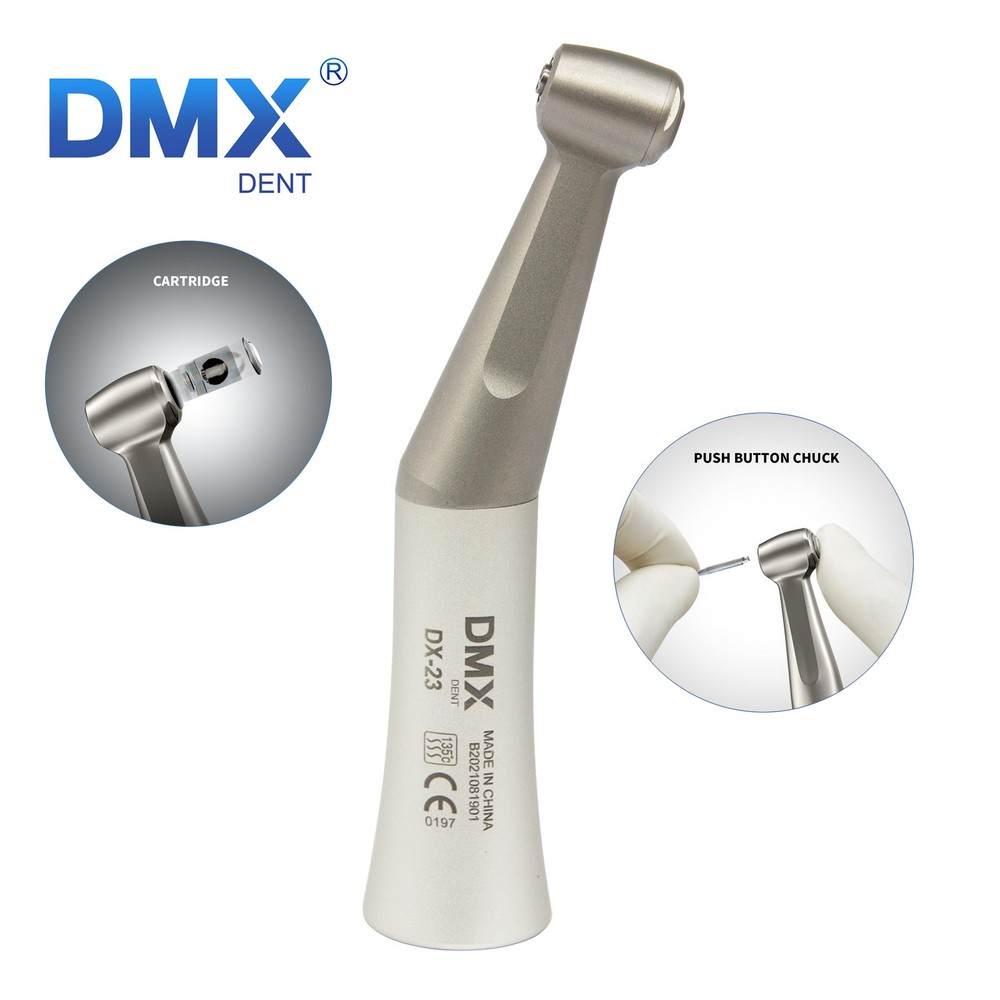 DMXDENT Dental 1:1 Slow Low Speed Contra Angle Push Button Handpiece