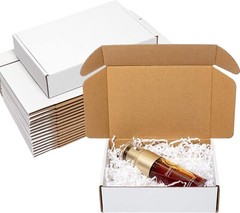 Cajas De Envio 7X5X2” Paquete De 25 Cajas Carton Corrugado Blanco Para Pequenas