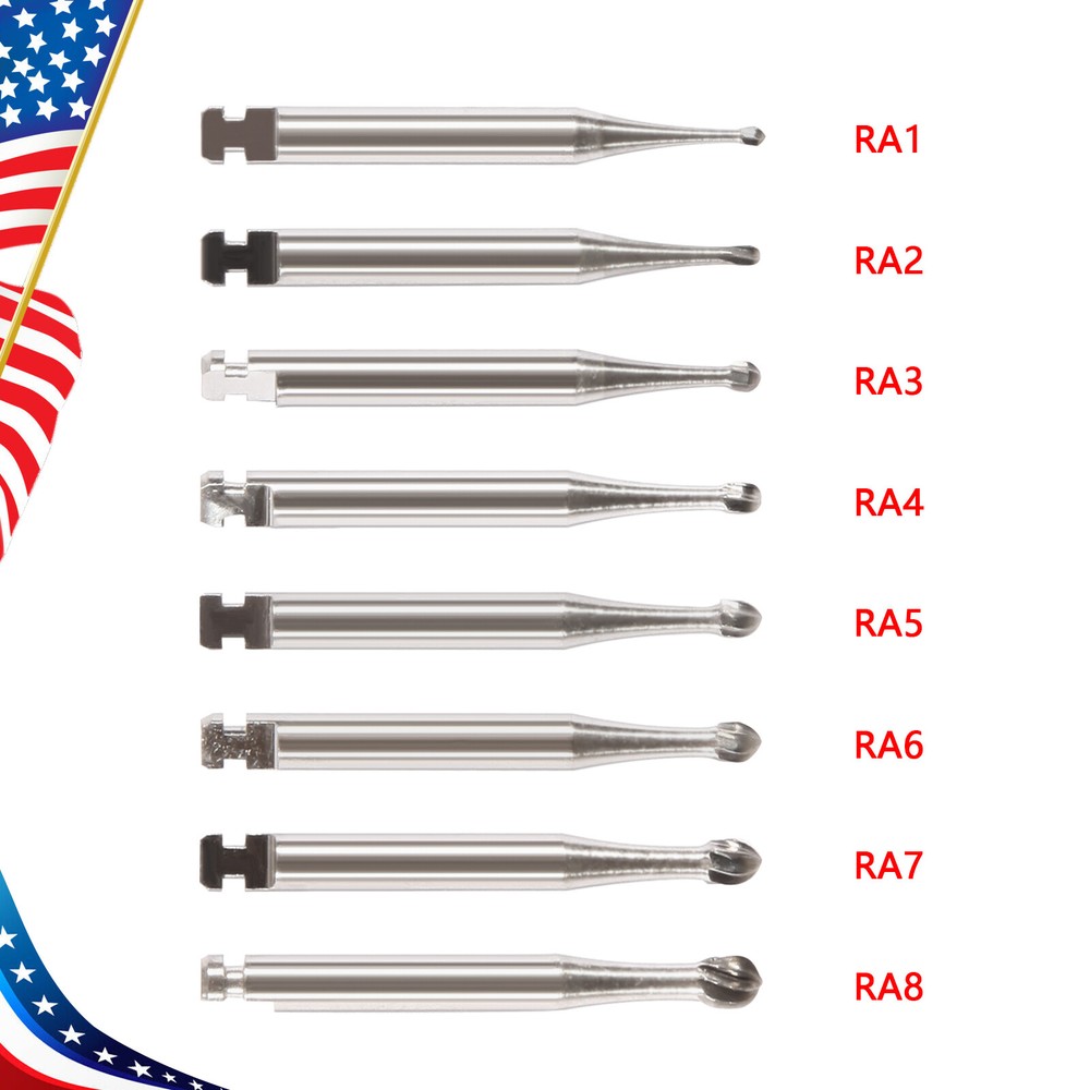 Dental Round Carbide Bur for Slow Low Speed Latch Type Contra Angle RA 1# -RA 8#