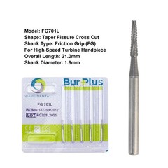 Wave Dental Surgical Burs 25mm Carbide FG Bur Round Taper Straight High Speed