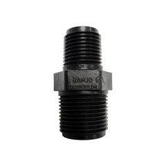 Banjo Poly Reducer Nipple Pipe Fitting 3/4″ MNPT X 1/2″ MNPT – RN075-050