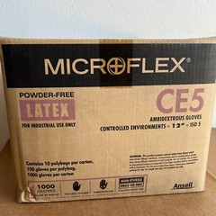 Microflex CE5-512-XL Ambidextrous Latex Gloves 12″ ISO5 size XL Extra large