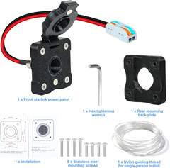 RV Waterproof Cable Pass through Panel Mount for Starlink Mini, ASA DC 5.5X2.1Mm