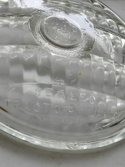 Vintage Used/NOS? Guide Sealed Tractor Lamp Clear Glass Lens 458 Top 16 4-5/8″