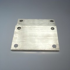 .125 1/8” Aluminum 3” X 2” / 1/4 Holes (3) Pack 6061 Mounting Brackets Fasteners