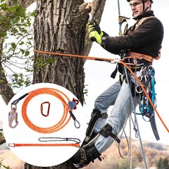 VEVOR Steel Core flipline 1/2″ x 12′ Arborist Flipline for Tree Climbing