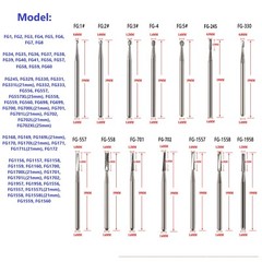 Dental FG Burs High Speed Handpiece Round Friction Grip Tungsten Carbide Steel