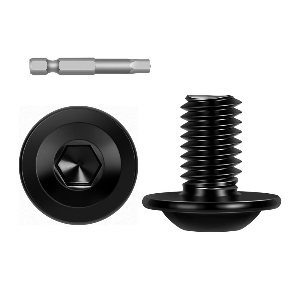 M4-0.7 x 12mm 100 PCS Flanged Button Head Socket Cap Bolts Screws, Stainless …