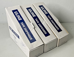Lot of Three (3) ULINE H-596 3″ Wide Industrial Tape Dispensers BRAND NEW