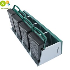 4 Hole Green Chicken Nesting Box Hen Laying Nest Box Coop Rollout Egg Collection
