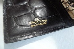 MULBERRY – POCKET BOOK AGENDA – MADE @ UK – BLACK CONGO LEATHER – NEW OLD STOCK