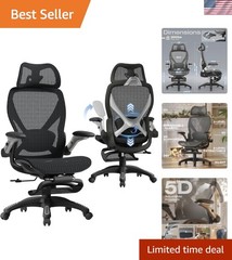 X100 Ergonomic Mesh Office Chair with Footrest, Big and Tall Hone Desk Chair …