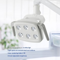 Lámpara Dental de 9W con 6 LEDs y Luz Oral para Silla de Unidad