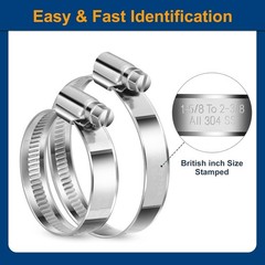 Heavy Duty Worm Gear Hose Clamp Assortment Kit 14 PCS(5/16 to 2-3/4 Inch)