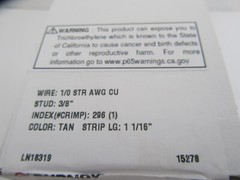 Burndy YA25A3 Hylug 3/8″ Tan 1 Hole Compression Lug (Box of 10 Lugs)