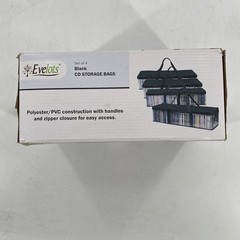 Evelots CD Storage Bags (4 Pack) Clear PVC Plastic Media Carrying Case w/ Zipper