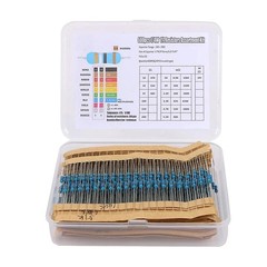 600PCS 1/4W Metal Film Resistor Assortment Kit – 30 Values (10Ω to 1MΩ) ±1%