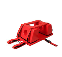 ROYALTEK Head Immobilizer for Backboard Spine Board Adjustable Straps Red