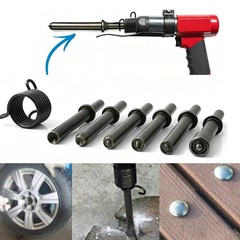 Air Rivet Hammer Tools Kit 7 Pcs Heavy Duty Smoothing Pneumatic