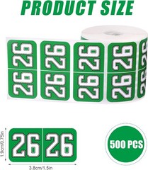 500Pcs 2026 Year Stickers, 3/4X1-1/2Inch File Folder Labels 26 Year