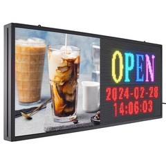 40×18 in Programmable LED Scrolling Sign Digital Display Board P6 Full-color