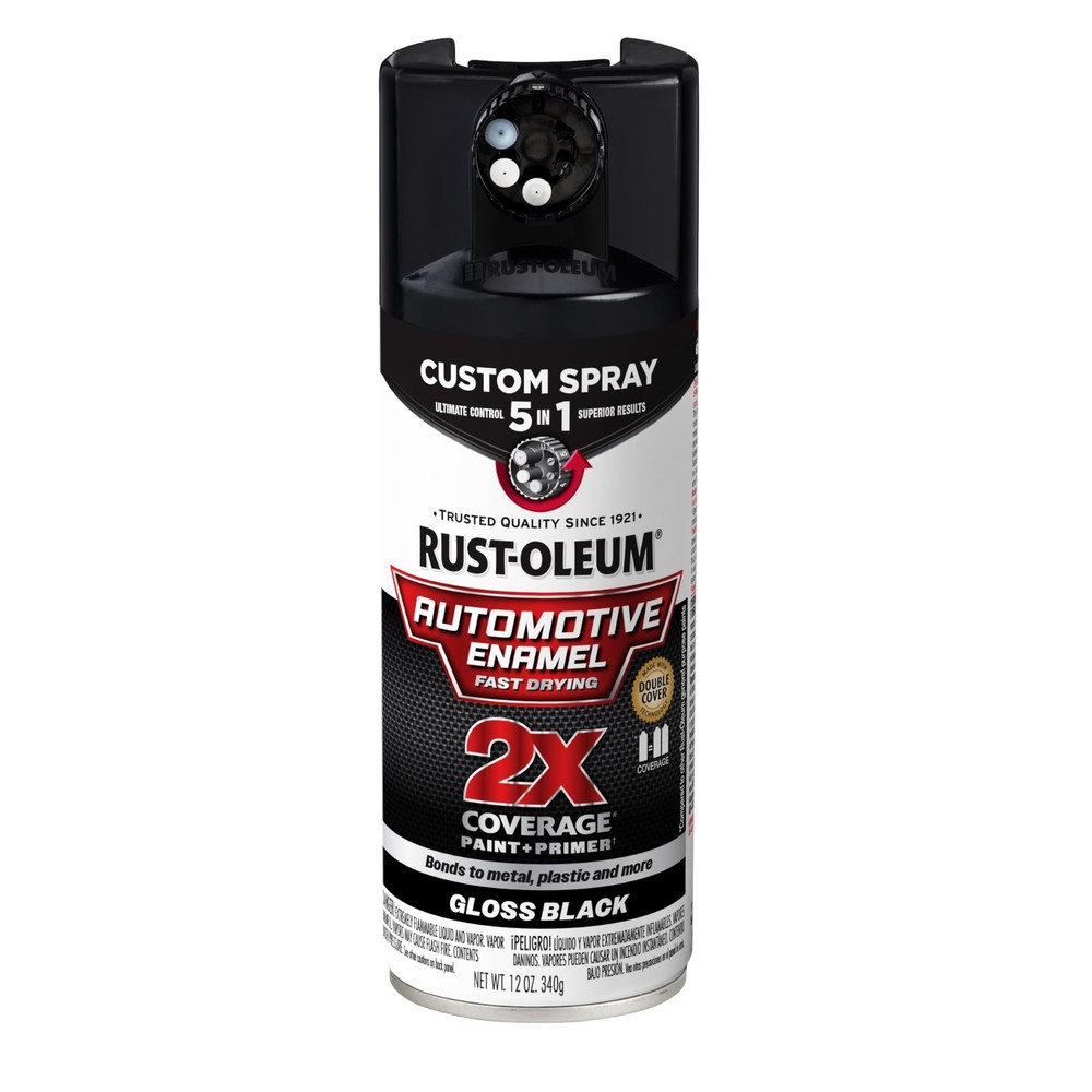 Rust-Oleum 2X Automotive Enamel Custom 12 Ounce (Pack of 1), Gloss Black