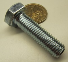 Tap Bolt, FT, 8.8 Zinc Plated Metric, M12 x 1.50 x 40 mm Length, 25 Pc