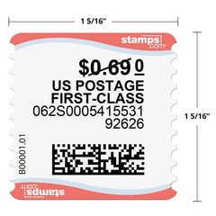 Stamps.com Original NetStamps Sheets 50 Pack | 1,250 Printable Postage Labels