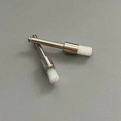 100 Pcs Dental Disposable White Nylon Polishing Flat Latch Polisher Prophy Brush
